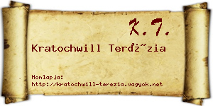 Kratochwill Terézia névjegykártya