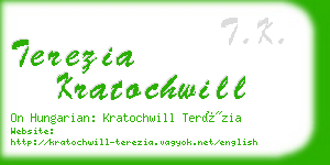 terezia kratochwill business card